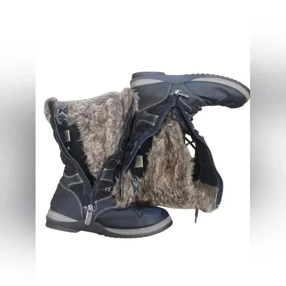 Blondo Sport Black Leather Winter Calf Length Boots Size 9M - Picture 6 of 9